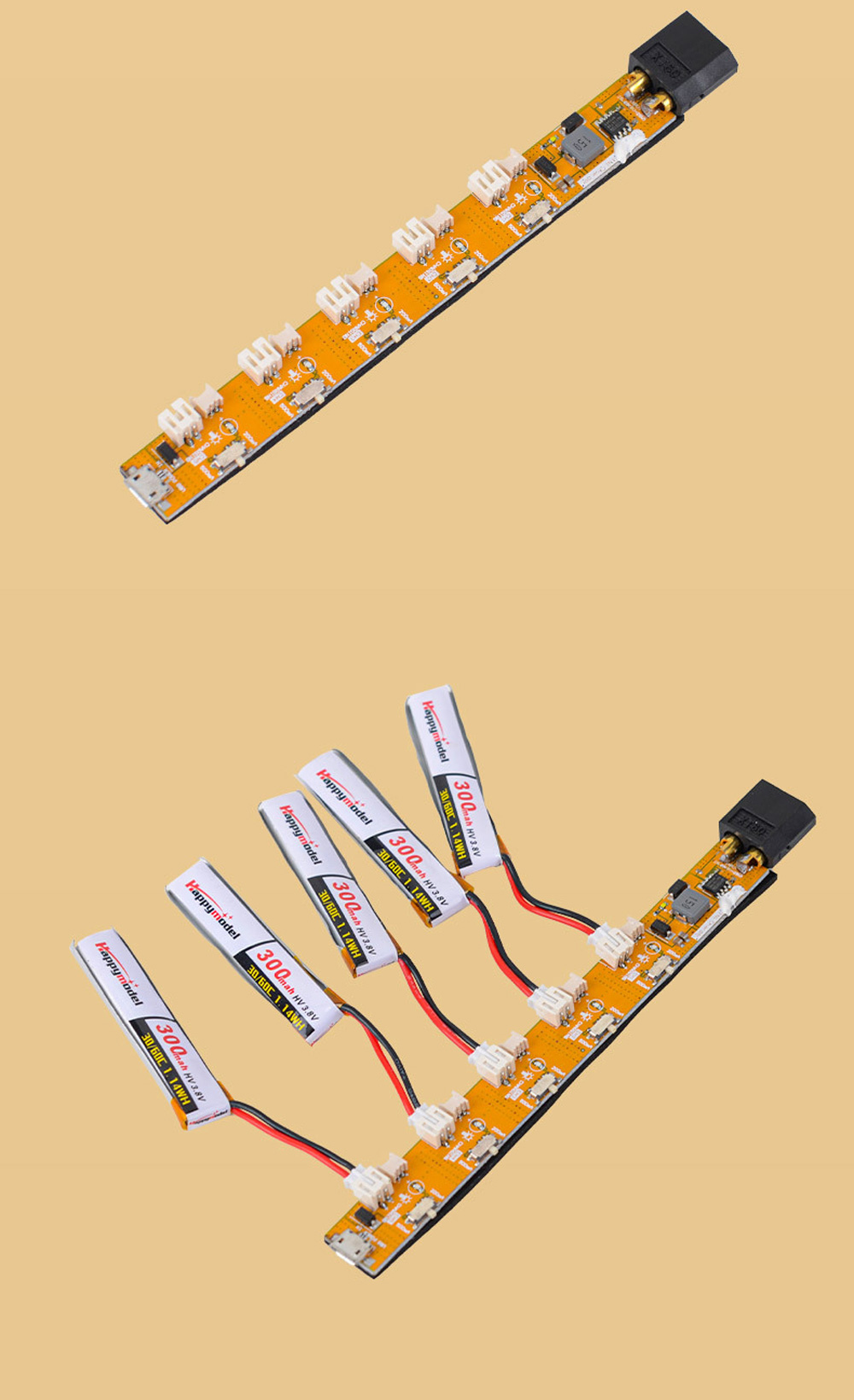 LDARC1S37V5-WayUSBChargerwithXT60PlugSupport1SLipoBatteryPH20125mmPlugforMobula7Moblite7WhoopFPVRaci-1993367-8