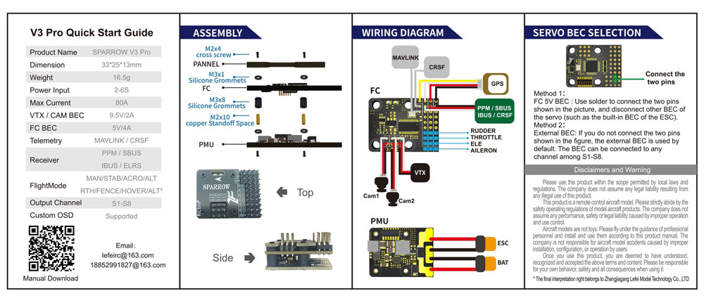 LeFeiSparrowV3ProOSDFlightControllerGyroStabilizationReturnHomeSupportDualFPVCameraSwitchingPPMSBUSI-2002576-8