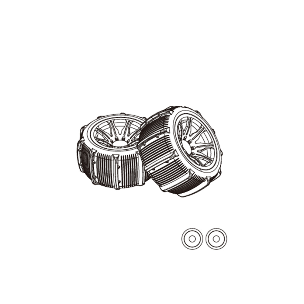 MJX1420914210RCCarTiresPairSpartParts14300D114300D214300E114300E2-1994145-4