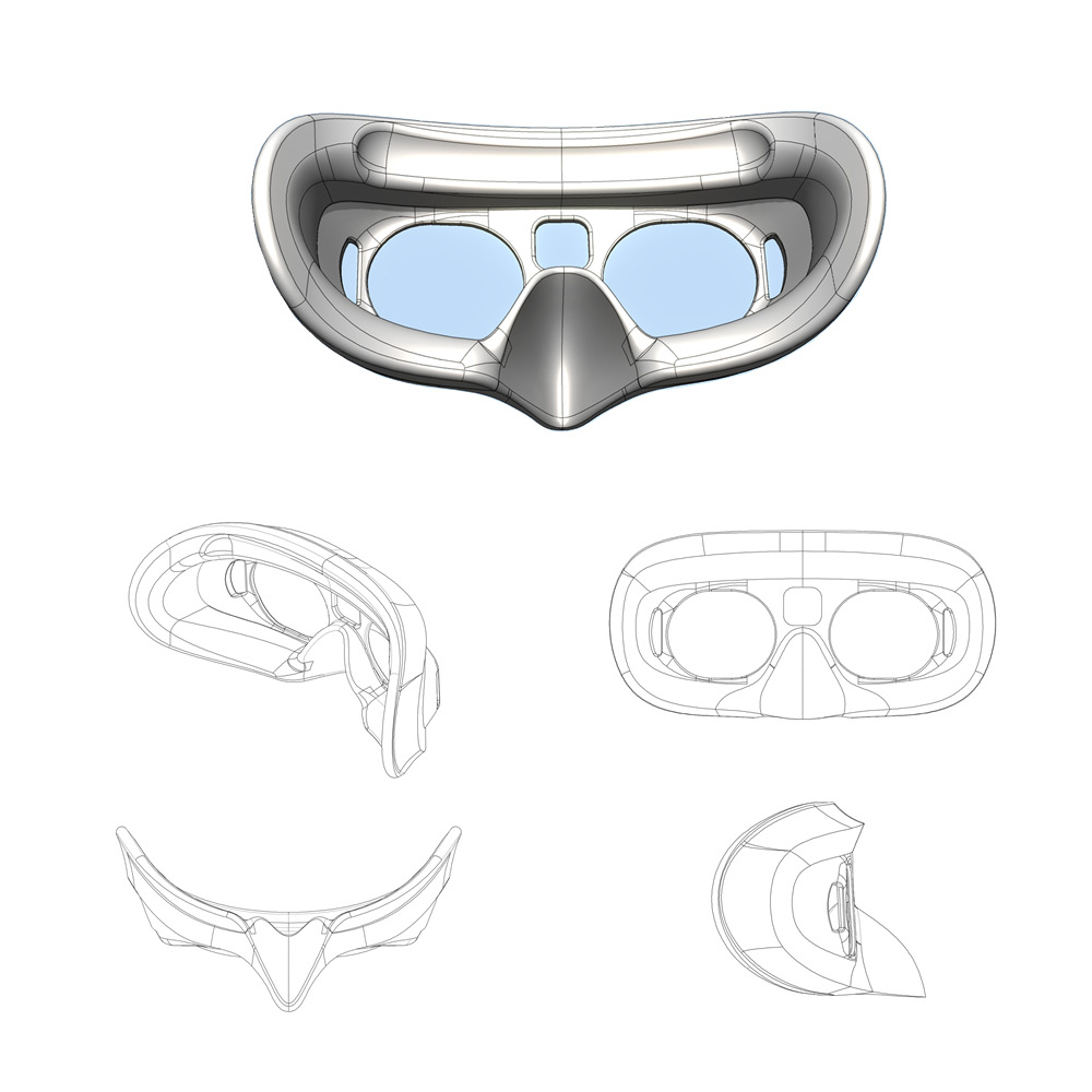 MXKFPVHeadsetFaceplateMaskMakeupCottonPadAntiLightLeakPaddingLensCoverForDJIGoggles2-1989280-4