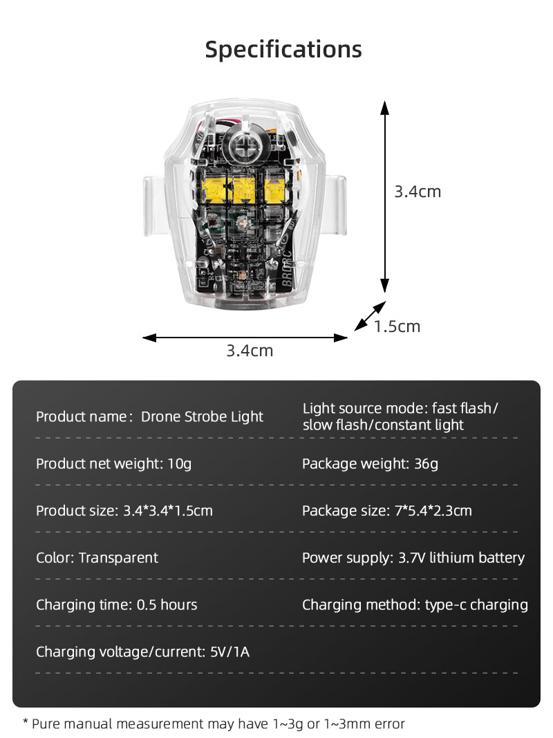 NightFlyingLEDFlashLightWarningSignalLampAntiCollisionStrobeBlinkerforDJIMini3PROMini2AIR2SDJIAVATAF-1972113-3