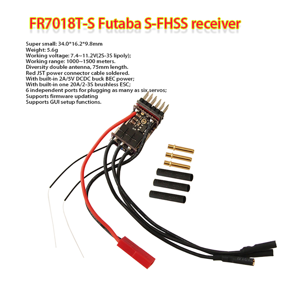 OverskyFR7018T-SFutabaS-FHSS7CHReceiverBuilt-in20A2-3SBrushlessESCforF3PRCAirplane-2006234-5