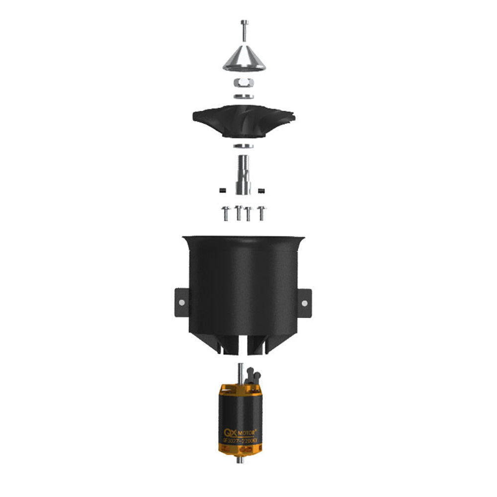 QX-Motor70mm12BladesEDFUnitDuctedFanSetWithQF3027-2200KVBrushlessMotorforRCAirplaneJet-2011119-5