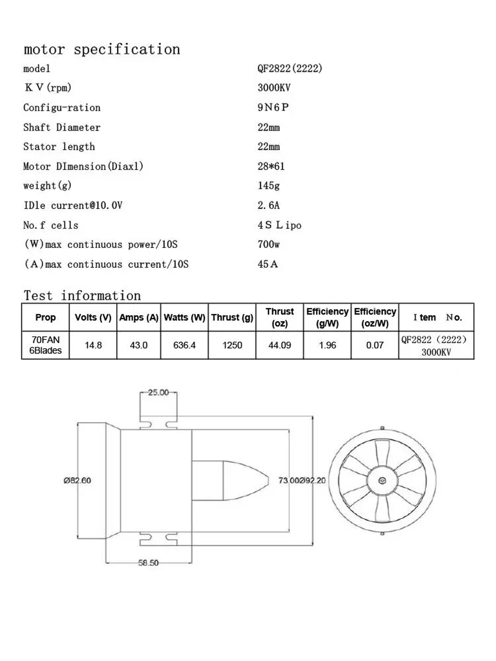 QX-Motor70mm6BladeEDFDuctedFanUnitWithQF28223000KV4SBrushlessMotorforRCAirplaneJet-2012365-5