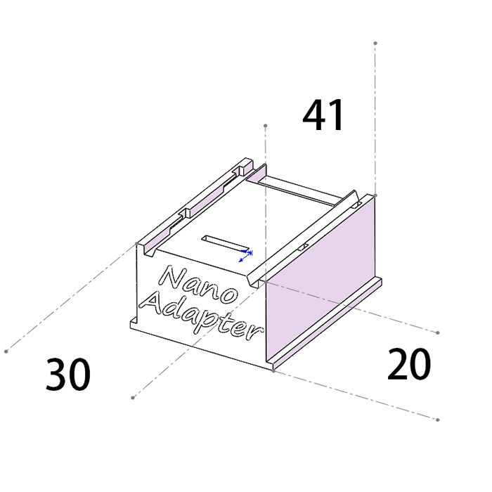 QY3D3DPrintedNanoAdapterForTBSCROSSFIRETXLITE915EZUHFTXModuleTransmitter-1976899-1