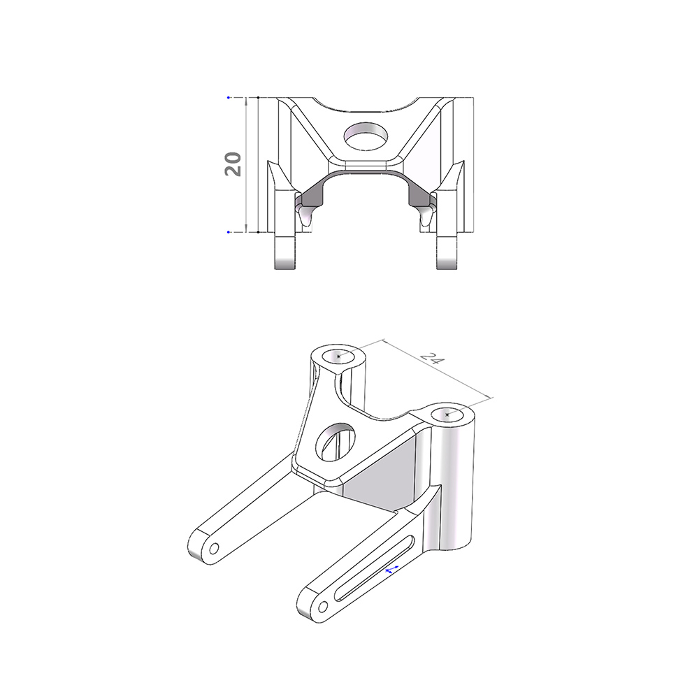 QY3D3DPrintingTPUAntennaFixingMountSeatforAPEX5SMAAntennaELRSReceiver-1973834-1