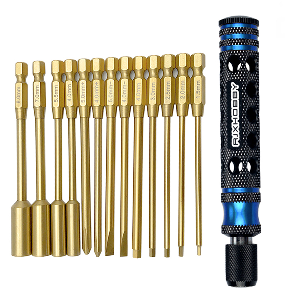 RJXHOBBYRJX3255BLU14in1HexNutPhillipsFlatScrewdriverforRCCarHelicopterFPVDrone-1909390-4