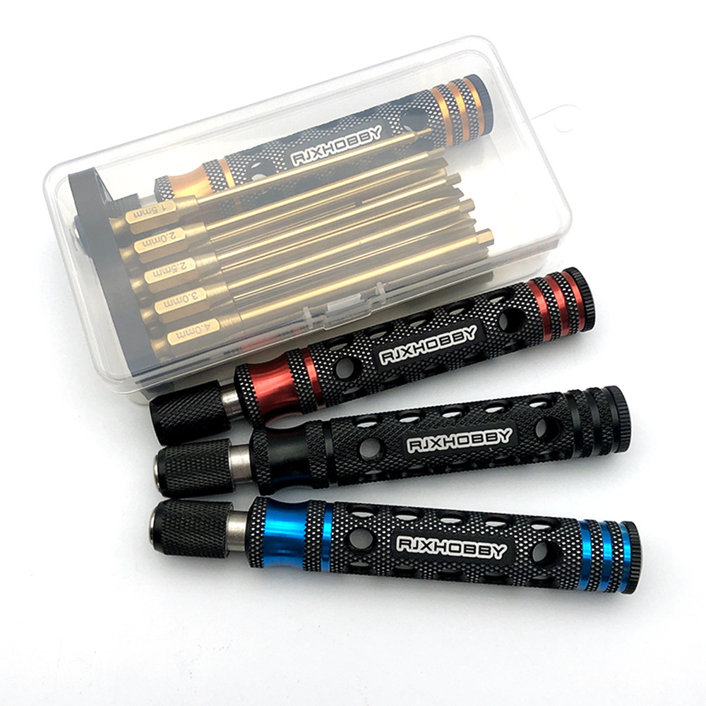 RJXHOBBYRJX3255BLU14in1HexNutPhillipsFlatScrewdriverforRCCarHelicopterFPVDrone-1909390-8