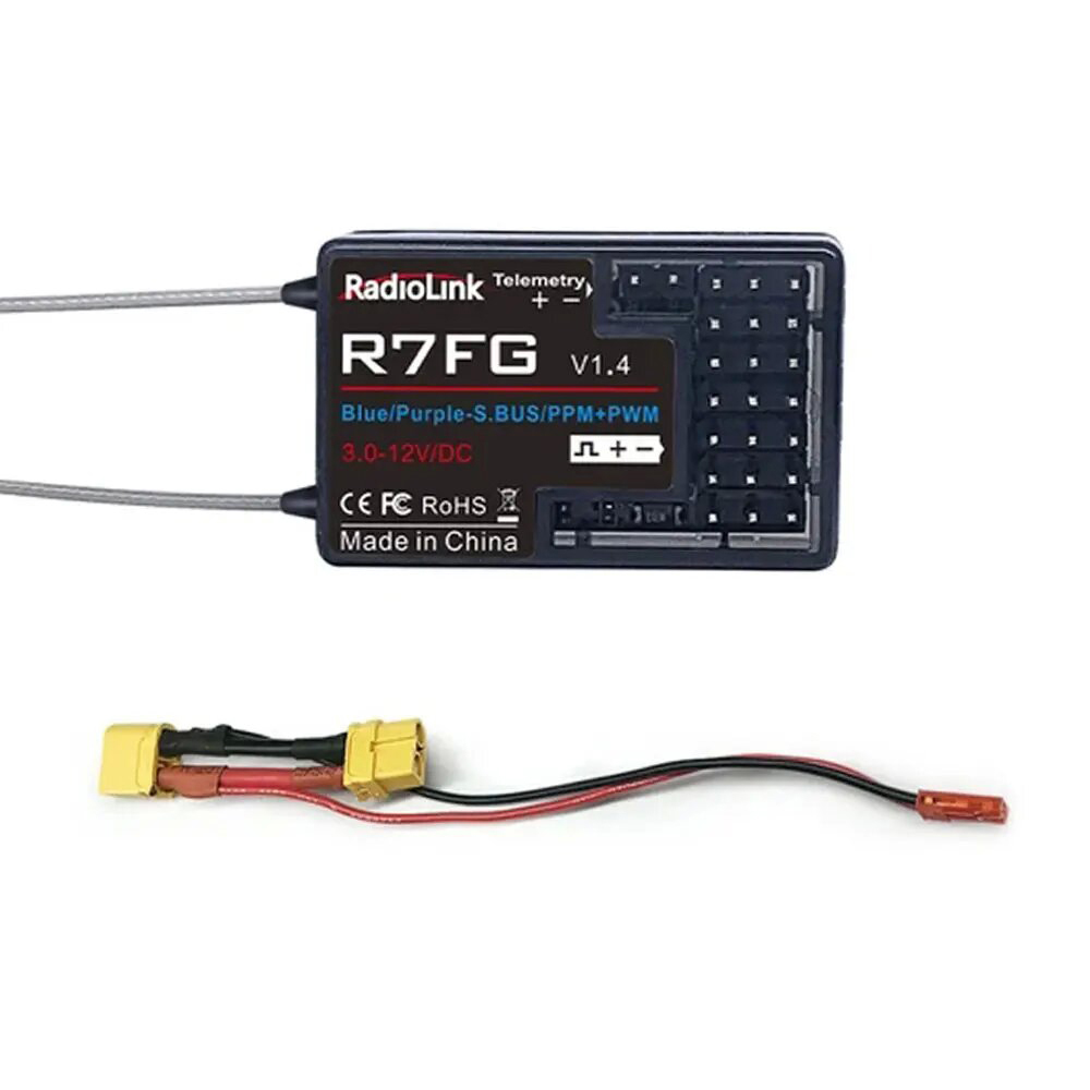 RadioLinkR7FG24GHz7CHDualAntennaSBUSPPMPWMRCRecieverIntegratedGyroForRadiolinksRC4GSRC6GST8ST8FBRC8X-2007288-3