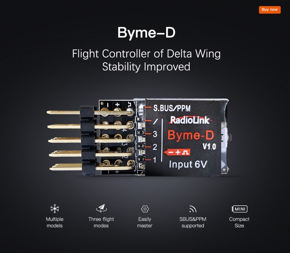 RadiolinkByme-DFlightStabiliserFlightControllerGyroscopeSelf-stabilizationBalanceforRCAirplaneFixedW-1546240-1
