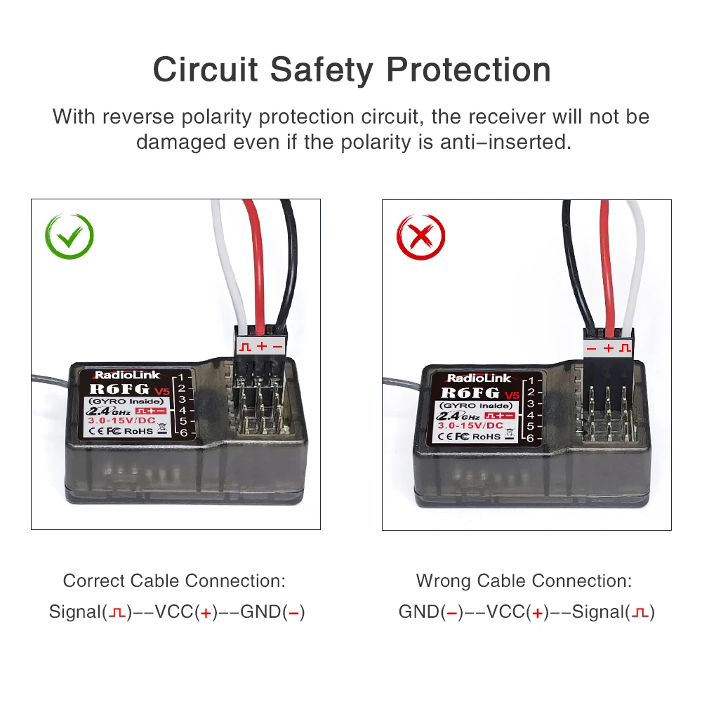 RadiolinkR6FG24GHz6CHFHSSLongRangeReveiverwithGyroforRCCarBoatRC8XRC6GSV2V3RC4GSV2V3T8FBT8STransmitt-2006247-7