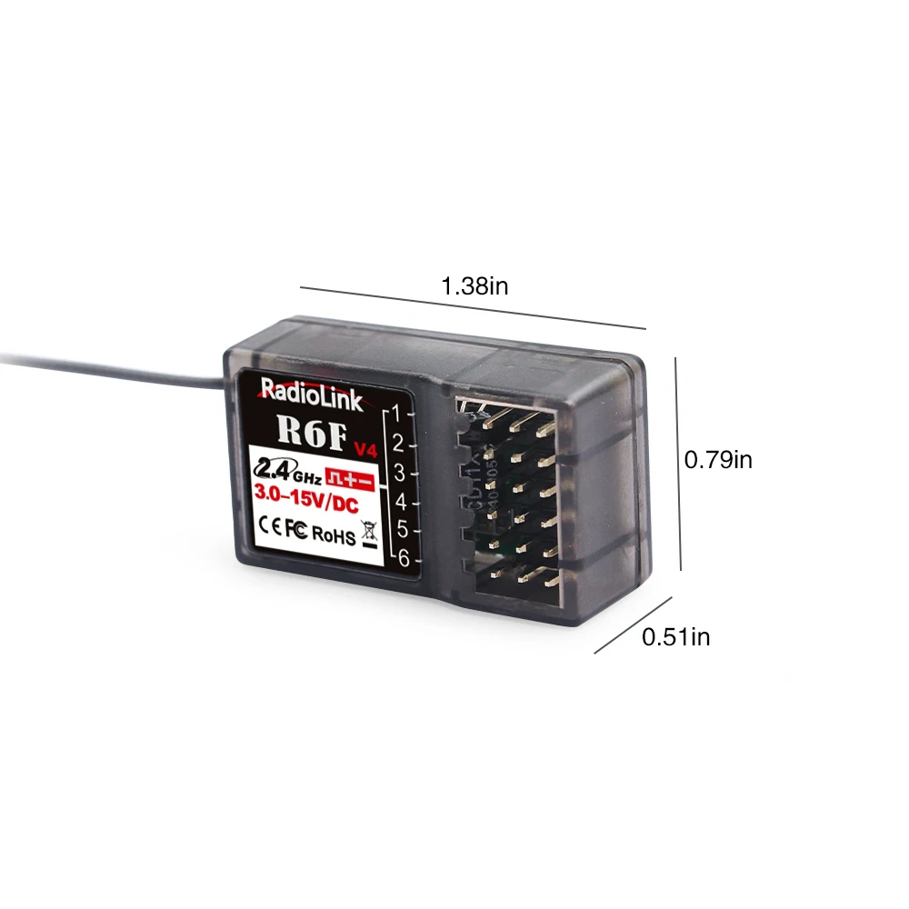 RadiolinkR6FV424GHz6CHFHSSLongRangeReceiverforRCCarBoatRC6GSV2RC4GSV2T8FBT8SRadioTransmitter-2006252-5
