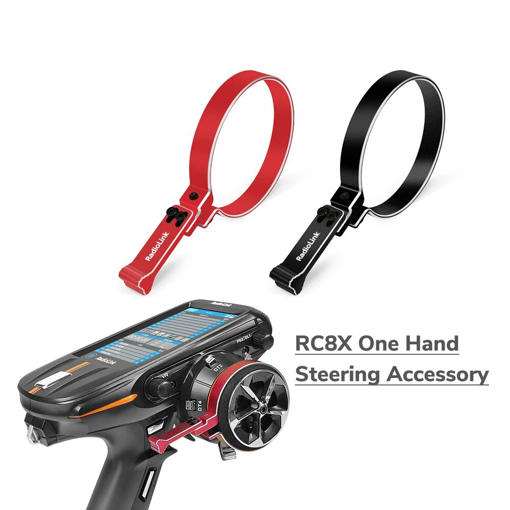 RadiolinkRC8XTransmitterAluminumAlloySteeringWheelTriggerAdapterHandwheelOne-HandedControlAdjustable-2007672-1