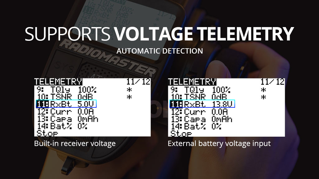 RadiomasterER5CV224GHz5CHELRSPWMRXReceiverforRCAirplaneCarBoatMT12RadioController-2001800-6