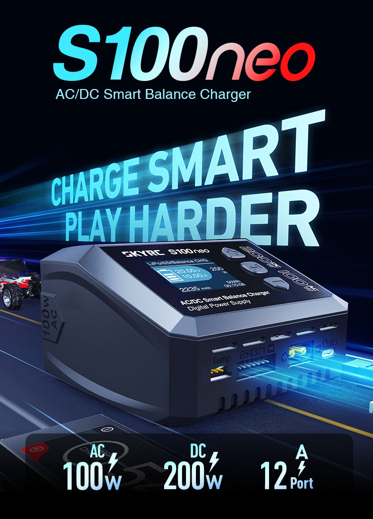 SKYRCS100neoAC100WDC200W12ADualChannelLipoChargerforLiPoLiHVLiFeLilonNiMHNiCdPbBattery-2007675-5