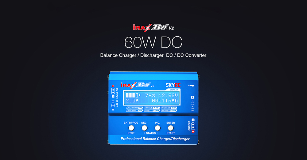 SKYRCiMAXB6V260W6ADC25mmXT60DualInputBatteryBalanceChargerDischargerwithXT60OutputforLipoLi-ionLiHVL-1596876-1