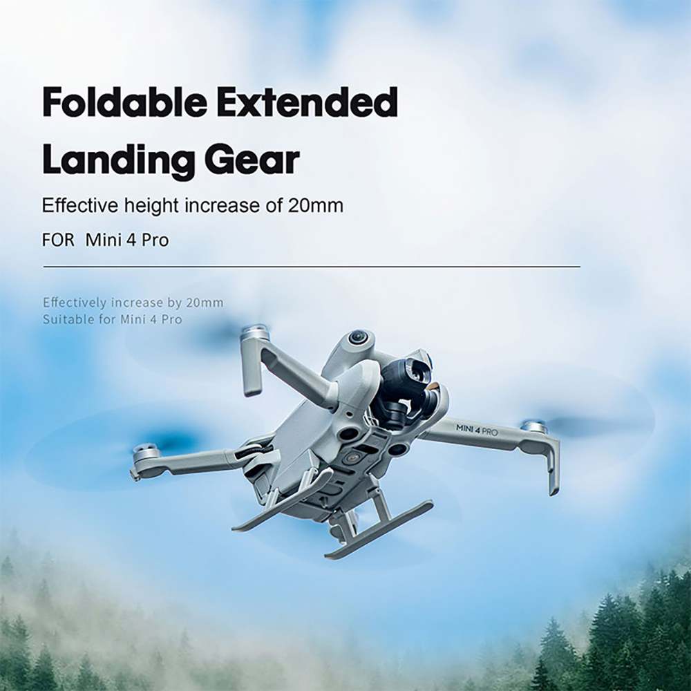 STARTRCFoldableExtendedHeightenLandingGearSkidLegsProtectorSupportforDJIMini4PRORCDroneQuadcopter-2003593-1