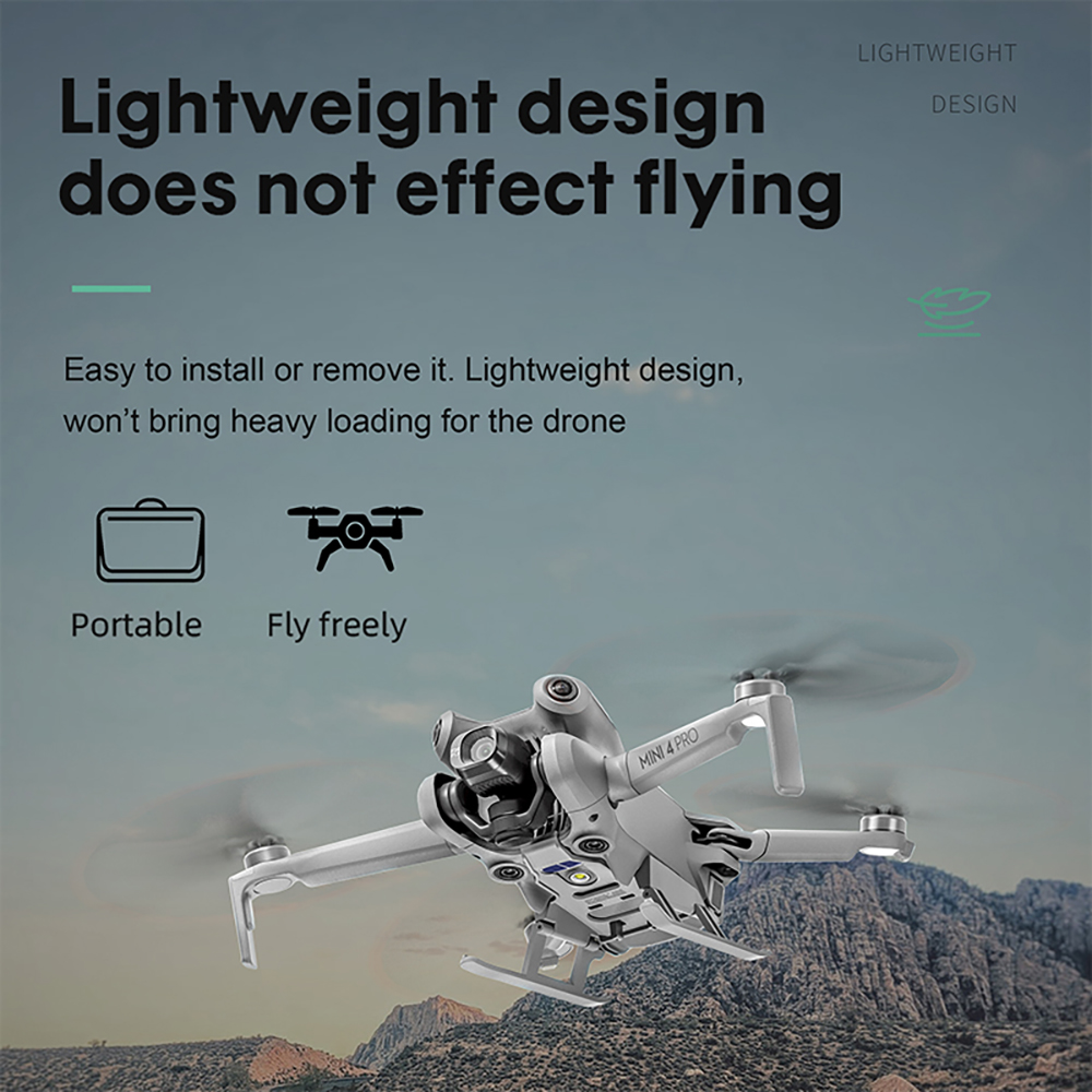STARTRCFoldableExtendedHeightenLandingGearSkidLegsProtectorSupportforDJIMini4PRORCDroneQuadcopter-2003593-4