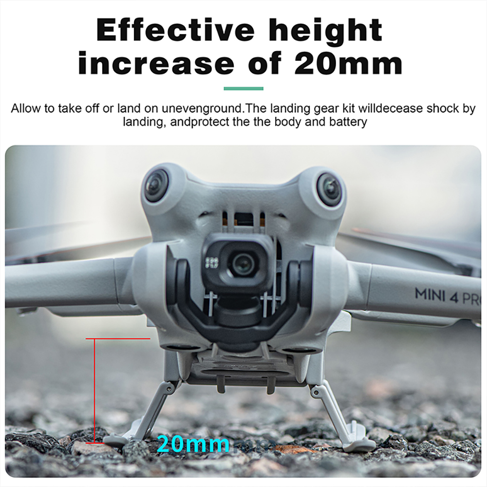 STARTRCFoldableExtendedHeightenLandingGearSkidLegsProtectorSupportforDJIMini4PRORCDroneQuadcopter-2003593-5