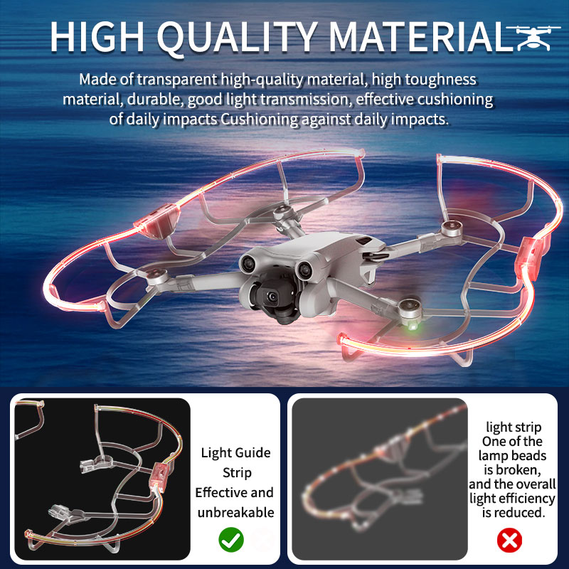 STARTRCLEDFlashLightAnti-CollisionPropellerPropsGuardGlowingRingNightFlightColorfulProtectionCoverBl-2006208-4
