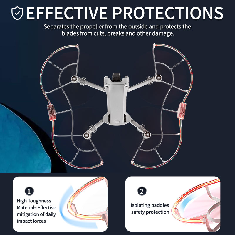STARTRCLEDFlashLightAnti-CollisionPropellerPropsGuardGlowingRingNightFlightColorfulProtectionCoverBl-2006208-6