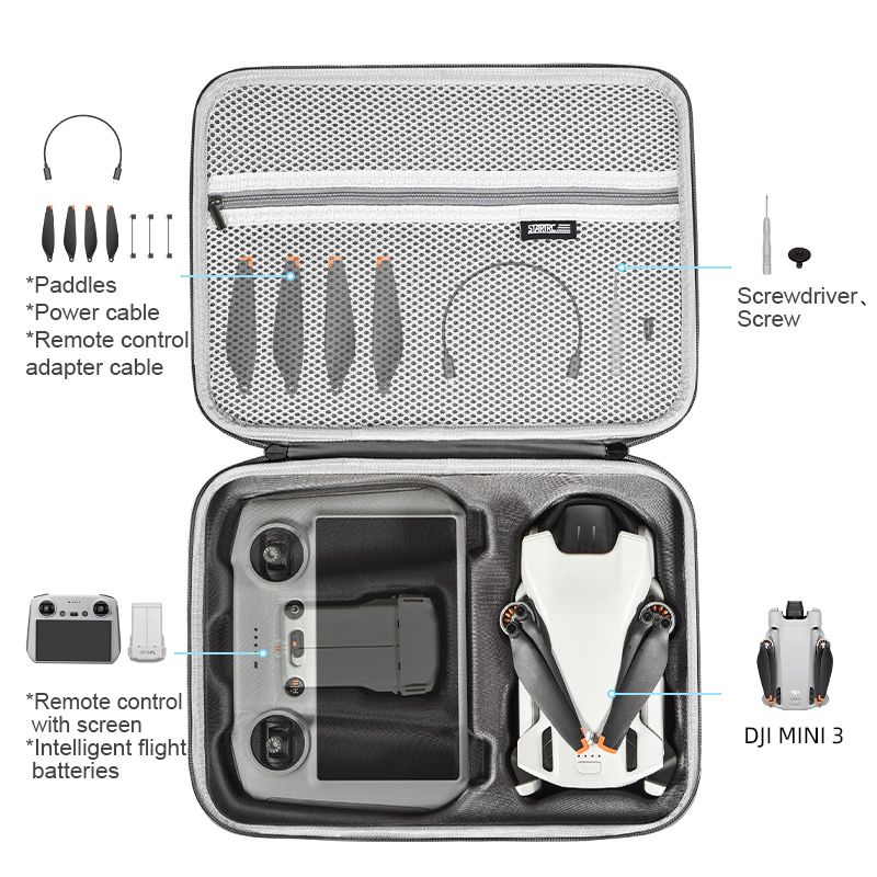 STARTRCPortableWaterproofStorageShoulderBagHandbagCarryingBoxCaseforDJIMini3Mini3PRODronewithRCScree-1983324-6