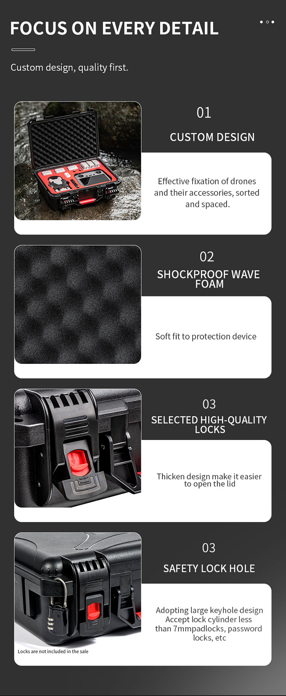 STARTRCPortableWaterproofStorageShoulderBagHandbagHardShellSuitcaseCarryingBoxCaseforDJIMINI4PRORC2R-2003582-13