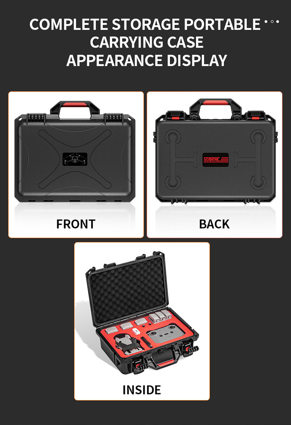 STARTRCPortableWaterproofStorageShoulderBagHandbagHardShellSuitcaseCarryingBoxCaseforDJIMINI4PRORC2R-2003582-5