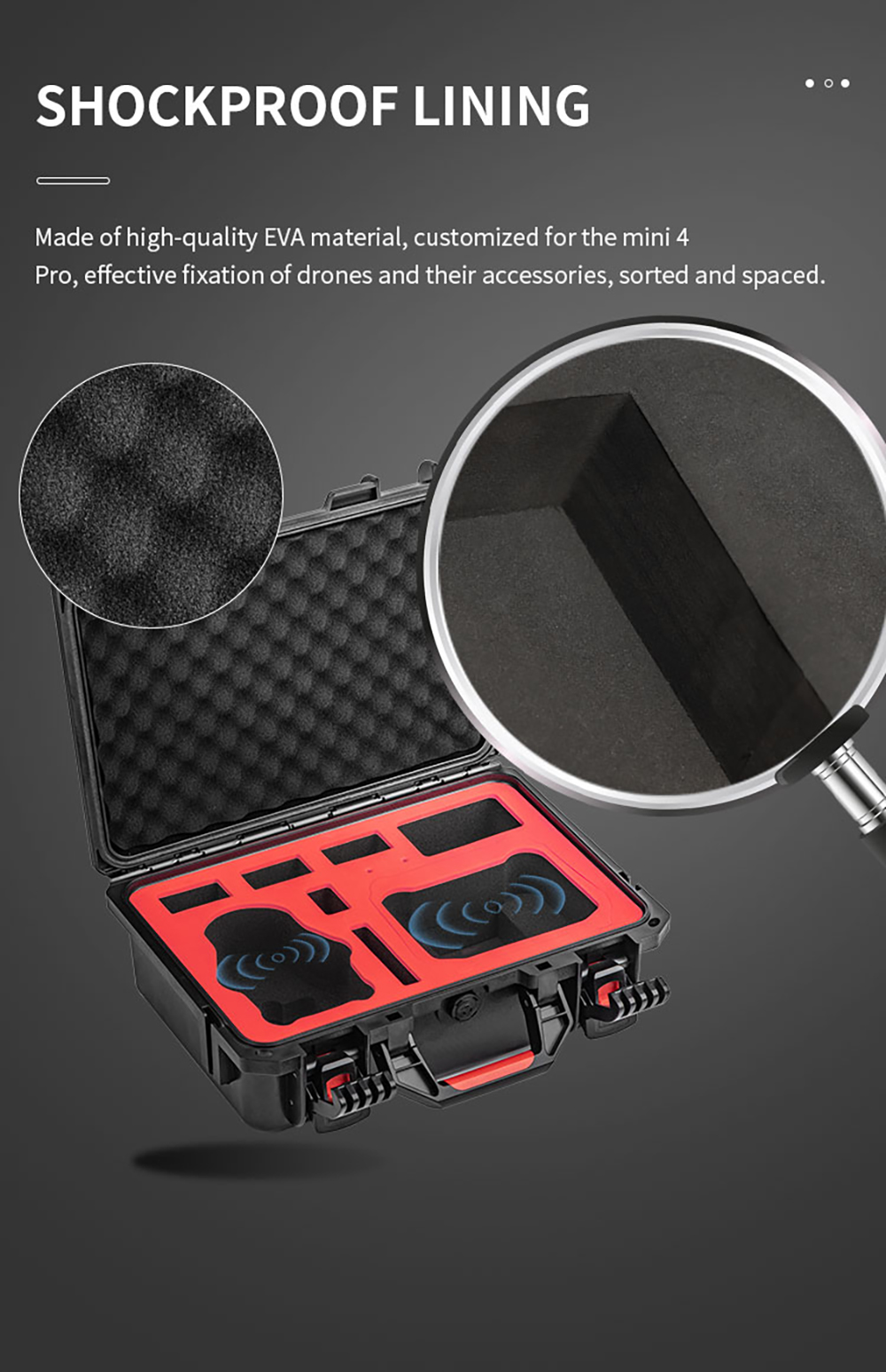 STARTRCPortableWaterproofStorageShoulderBagHandbagHardShellSuitcaseCarryingBoxCaseforDJIMINI4PRORC2R-2003582-10
