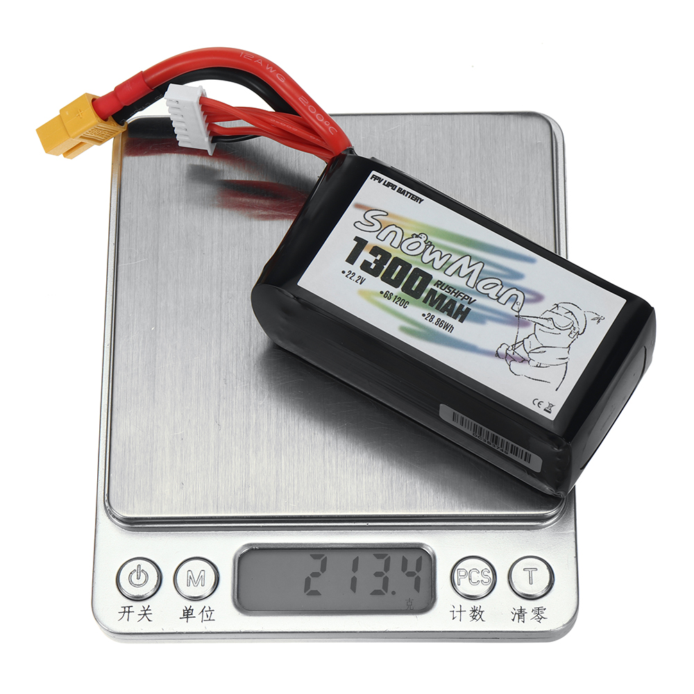 Snowman6S222V1300mAh1380mAh120CLiPoBatteryXT60PlugforGeprcCinelog35V2RCFPVRacingDrone-1993107-11
