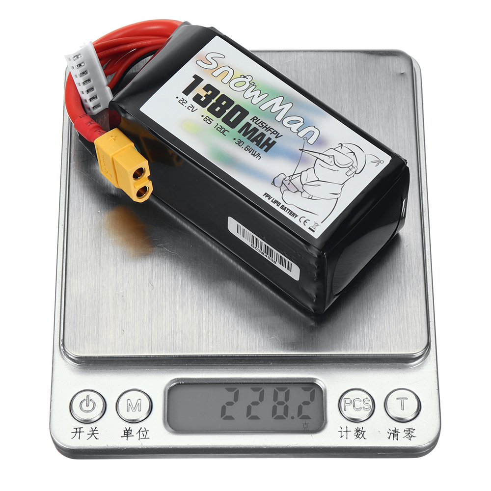 Snowman6S222V1300mAh1380mAh120CLiPoBatteryXT60PlugforGeprcCinelog35V2RCFPVRacingDrone-1993107-12