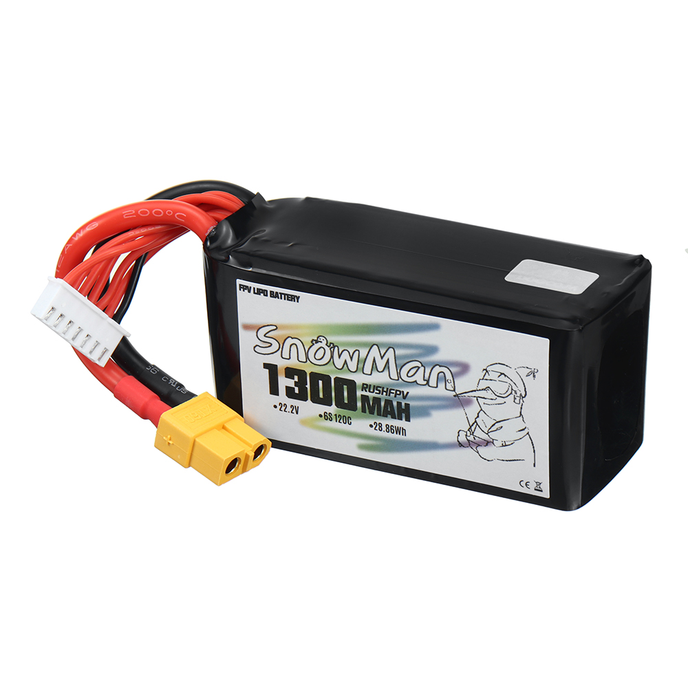 Snowman6S222V1300mAh1380mAh120CLiPoBatteryXT60PlugforGeprcCinelog35V2RCFPVRacingDrone-1993107-4