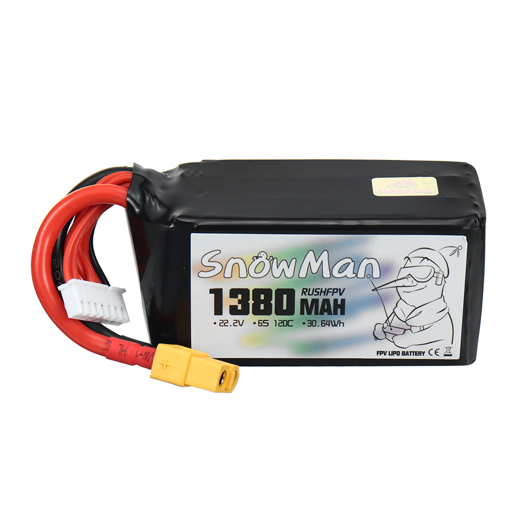 Snowman6S222V1300mAh1380mAh120CLiPoBatteryXT60PlugforGeprcCinelog35V2RCFPVRacingDrone-1993107-6