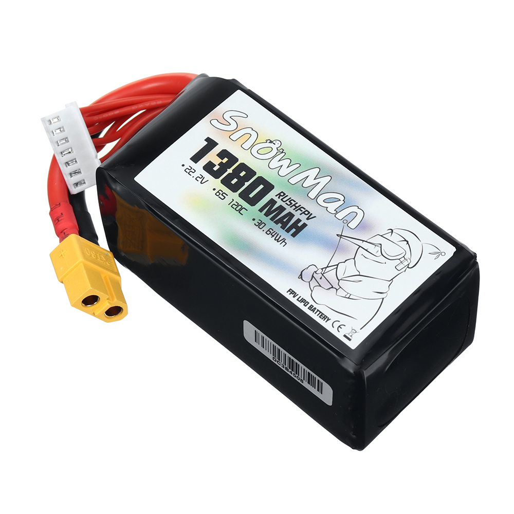 Snowman6S222V1300mAh1380mAh120CLiPoBatteryXT60PlugforGeprcCinelog35V2RCFPVRacingDrone-1993107-10