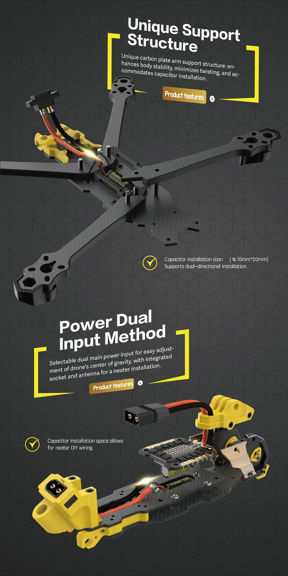 SpeedyBeeMario5DCXHPro5InchFrameKitwith3DPrintingPartsforDIYFreestyleRCDroneFPVRacing-2009930-4