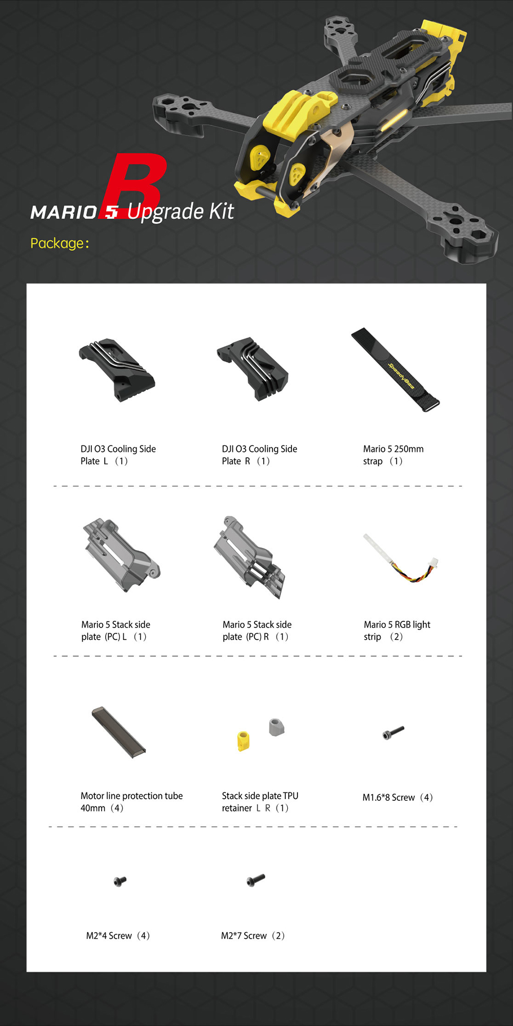 SpeedyBeeMario5DCXHPro5InchFrameKitwith3DPrintingPartsforDIYFreestyleRCDroneFPVRacing-2009930-10