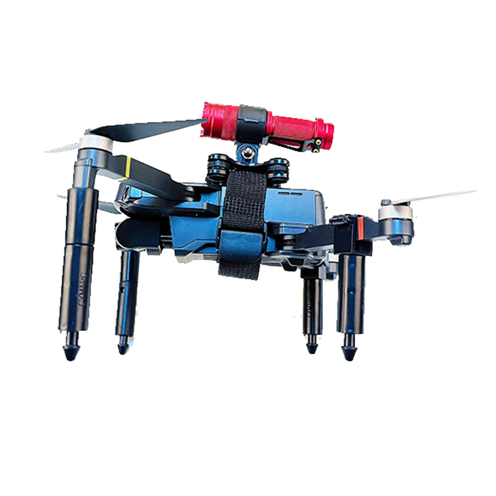 SpringHeightenedExtendedLandingGearSkidShockAbsorberLegTripodwithNightFillLEDLightFlashlightforSJRCF-2014109-3