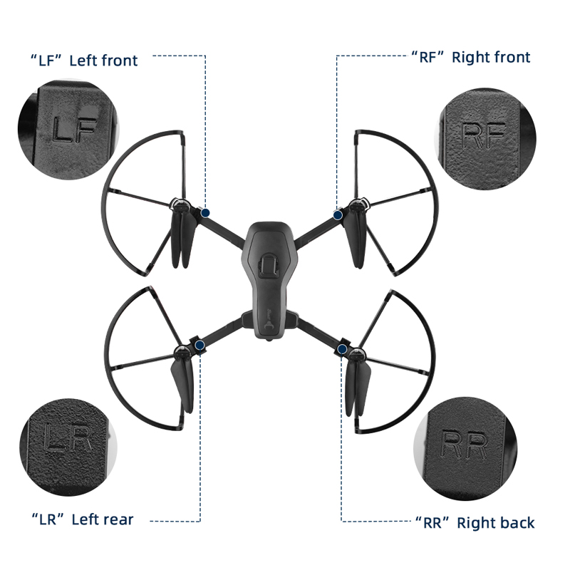 SpringTripodHeightenedLandingGearPropellerProtectiveCoverSetforX193X7ZLLSG906PRORCDroneQuadcopter-1978885-4