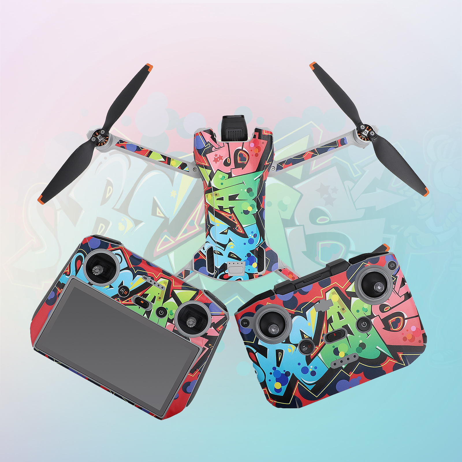 SunnylifeWaterproofPVCStickersDroneBodySkinProtectiveArmRemoteControlProtectorforDJIMini3RCDron-1980984-14