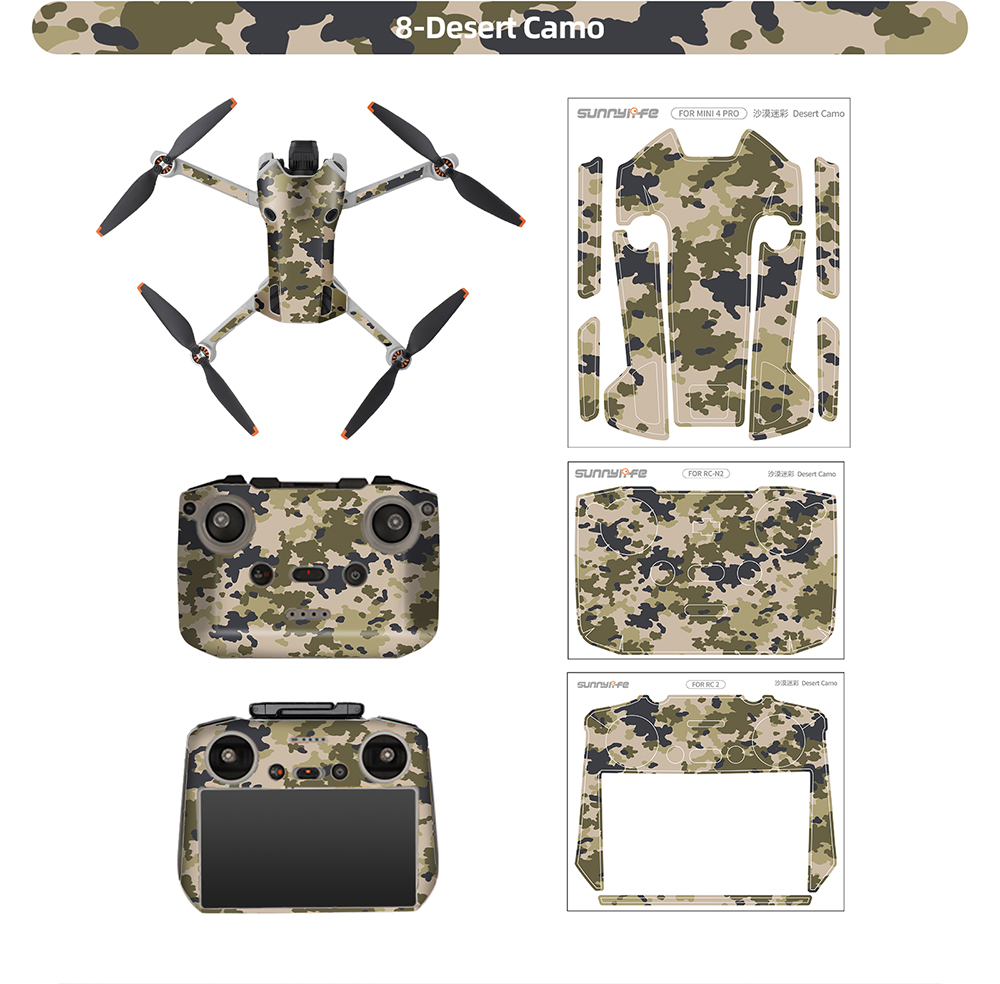SunnylifeWaterproofPVCStickersDroneBodySkinProtectiveArmRemoteControlProtectorforDJIMini4PRORCDrone-2003395-14