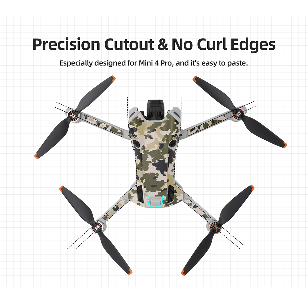 SunnylifeWaterproofPVCStickersDroneBodySkinProtectiveArmRemoteControlProtectorforDJIMini4PRORCDrone-2003395-4