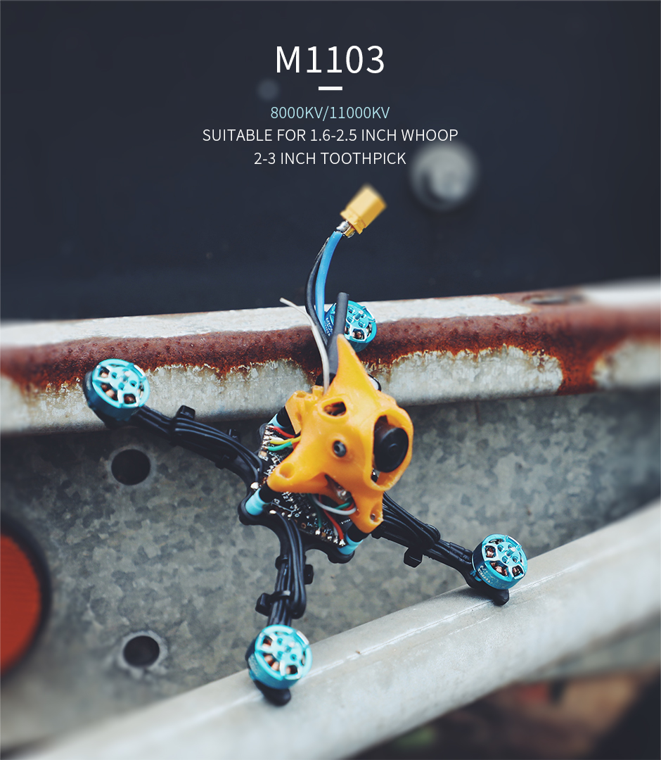 T-MOTORM110311038000KV2-4S11000KV2-3SBrushlessMotor15mmShaftfor16-25InchWhoop2-3InchToothpickRCDrone-1987523-1