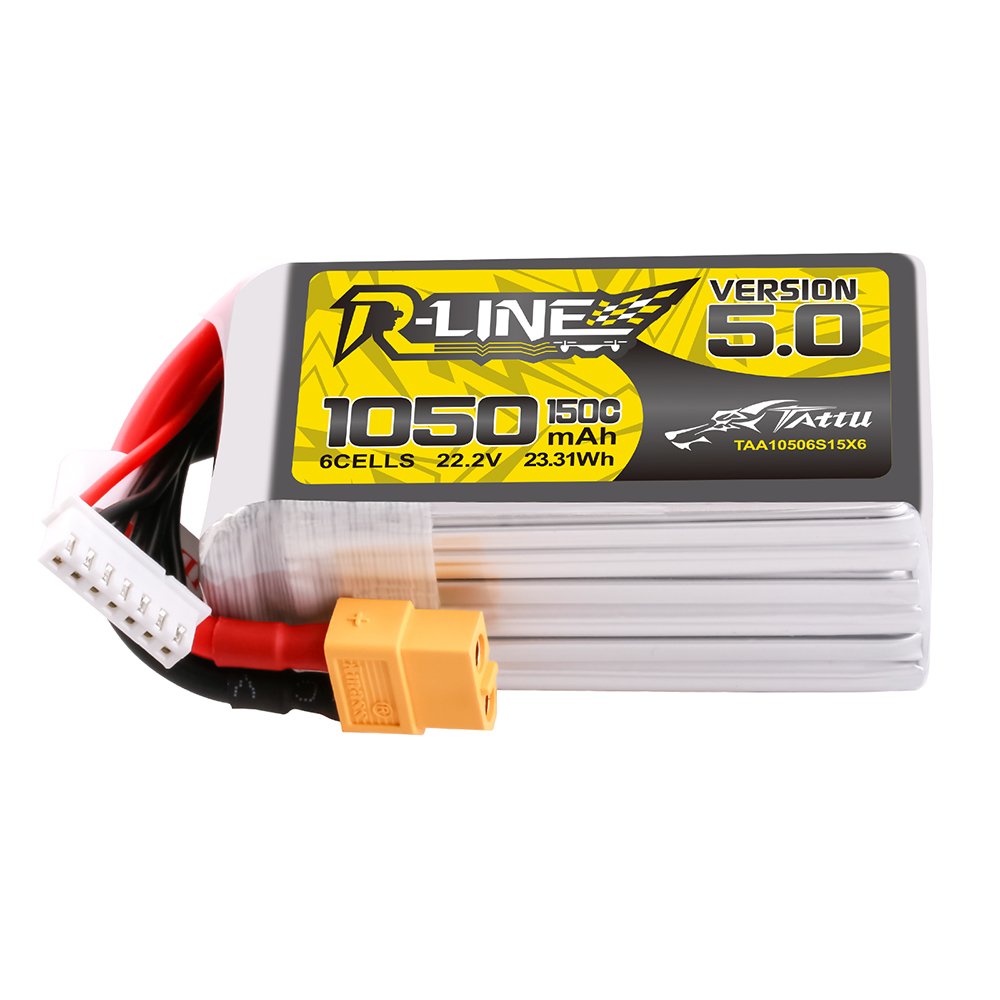 TATTUR-LINEV50222V1050mAh150C6S1PLiPoBatteryXT60PlugforRCDrone-2006566-1