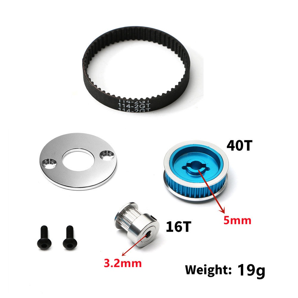 TT02LowNoiseBeltDrive16T40TTransmissionGearsSystemDIYModifyUpgradePartsforTamiyaTT02TT-02110RCCar-2014380-1