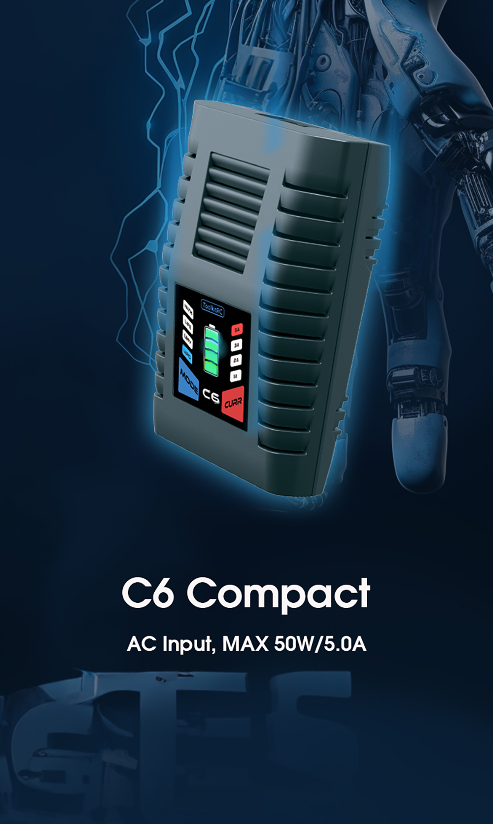 ToolKitRCC6AC100-240V50W5ALipoBatteryBalanceChargerfor1-6SXT60LipoLiHVLiFeBattery5-12SNimhBattery-1999949-1
