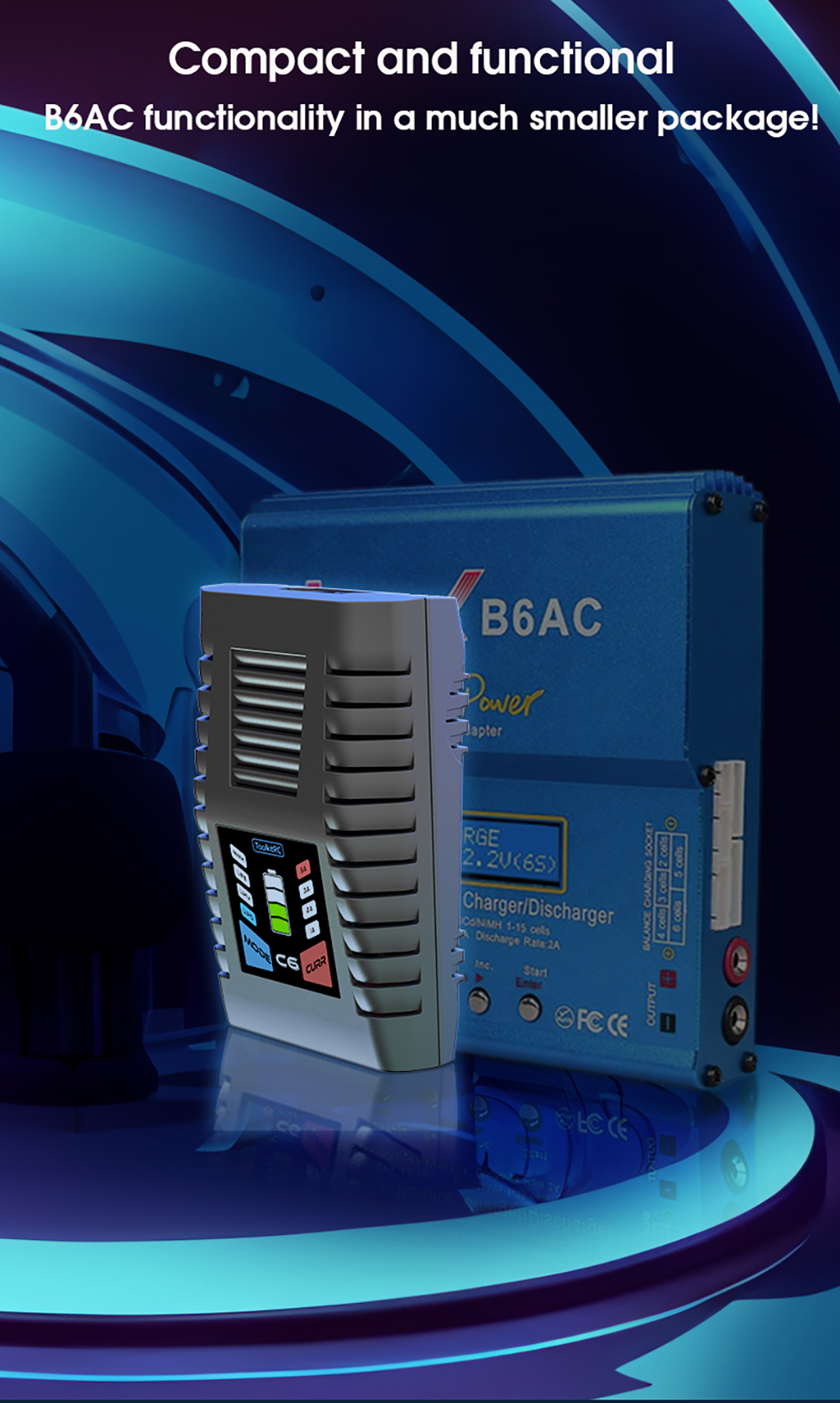 ToolKitRCC6AC100-240V50W5ALipoBatteryBalanceChargerfor1-6SXT60LipoLiHVLiFeBattery5-12SNimhBattery-1999949-2