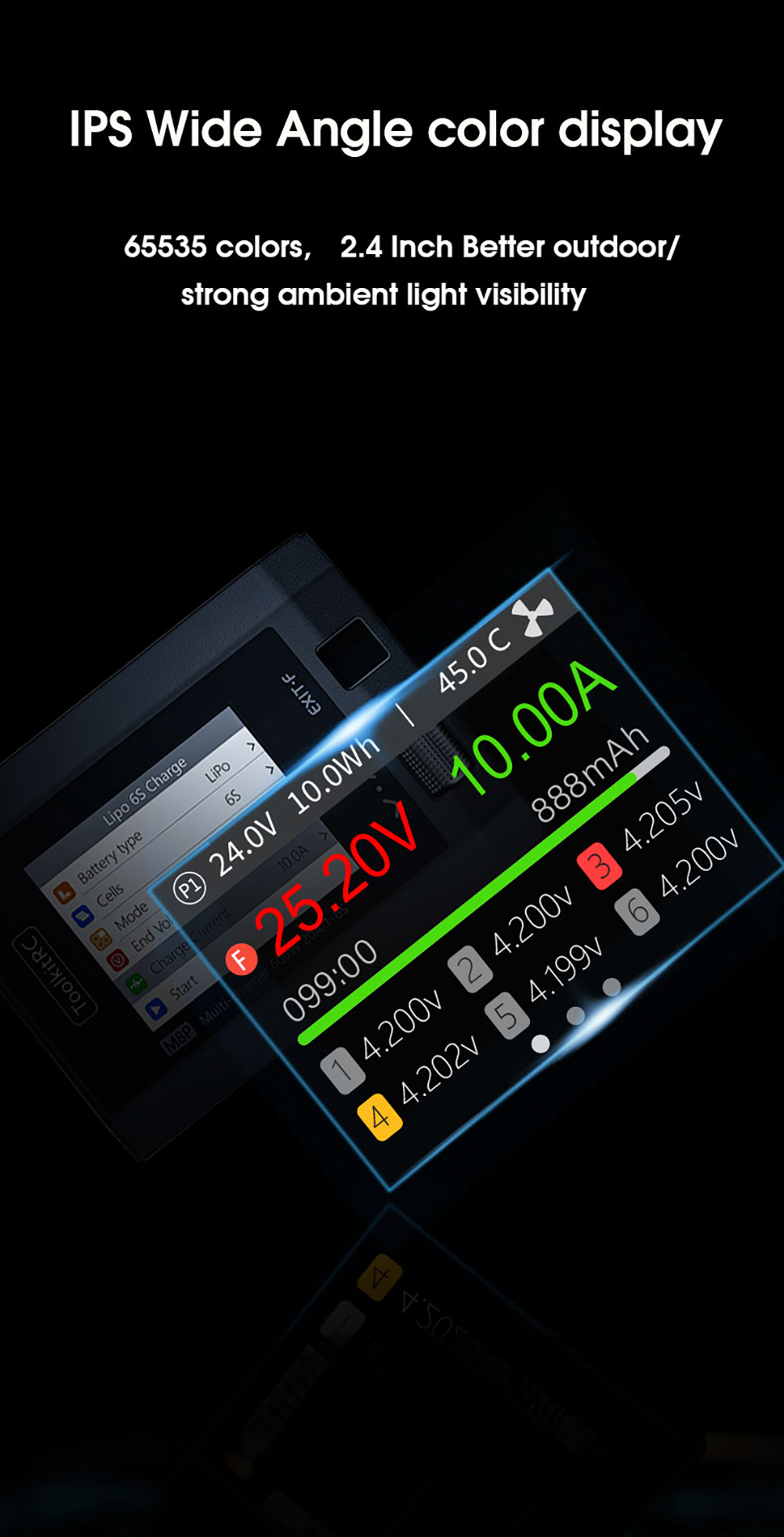 ToolkitRCM8P600W20AMulti-functionDCBalanceChargerfor1-8SXT60LipoLiHVLiFeLionLTOBattery-2000081-3