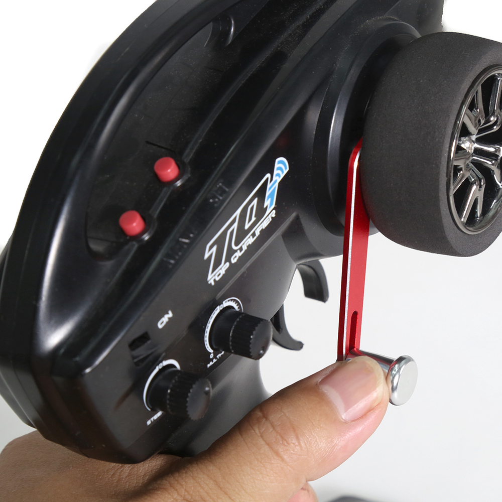TransmitterCNCAluminumAlloySteeringWheelTriggerOne-HandedControlAdapterforTRAXXASTRX4MAXXUDRRadioCon-2014372-4