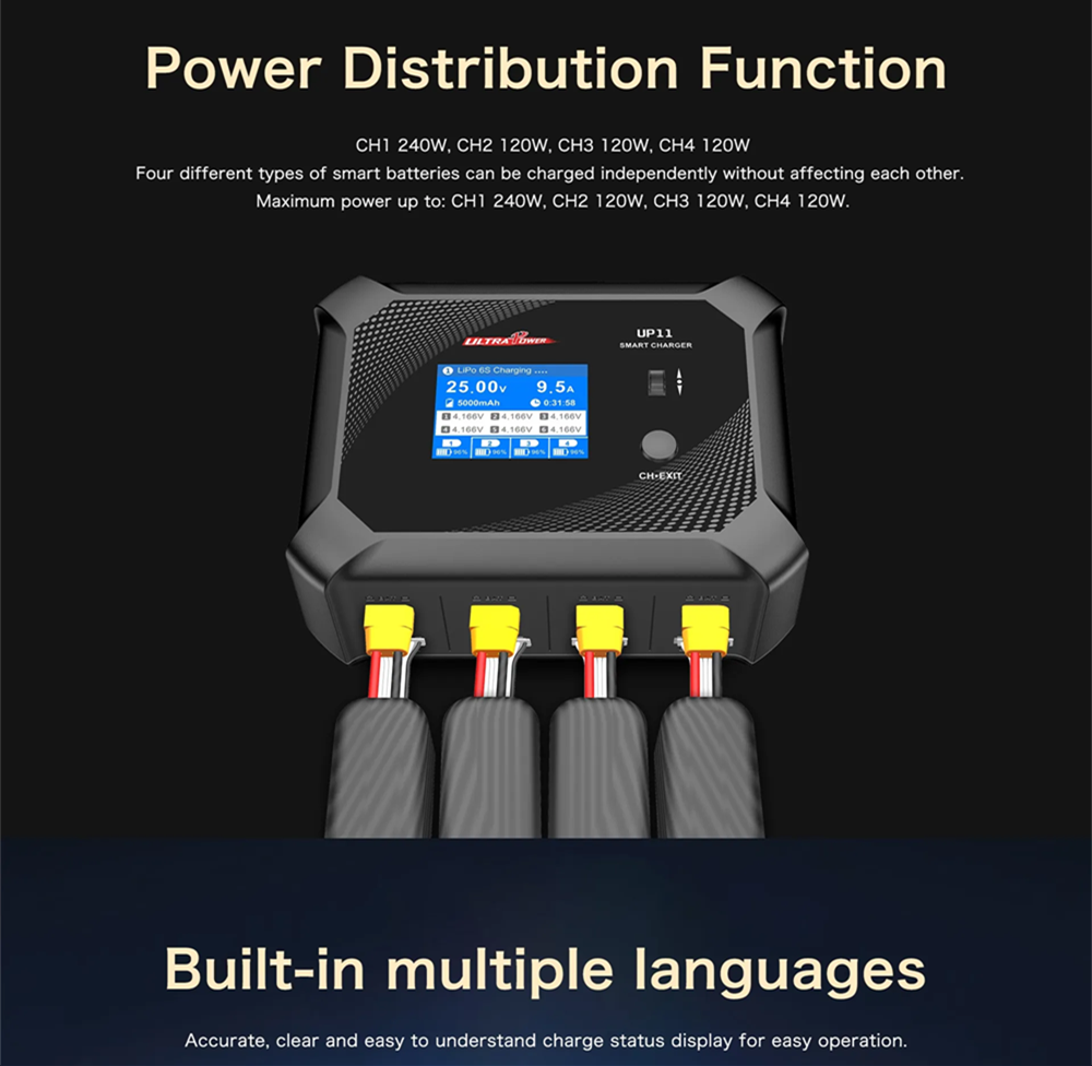 ULTRAPOWERUP11100-240VAC240WDC600W12A4PortsLCDBatteryBalanceChargerDischargerBuilt-inMultipleLanguag-1985910-3