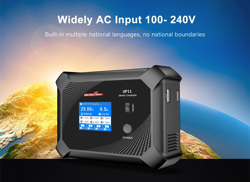 ULTRAPOWERUP11100-240VAC240WDC600W12A4PortsLCDBatteryBalanceChargerDischargerBuilt-inMultipleLanguag-1985910-5